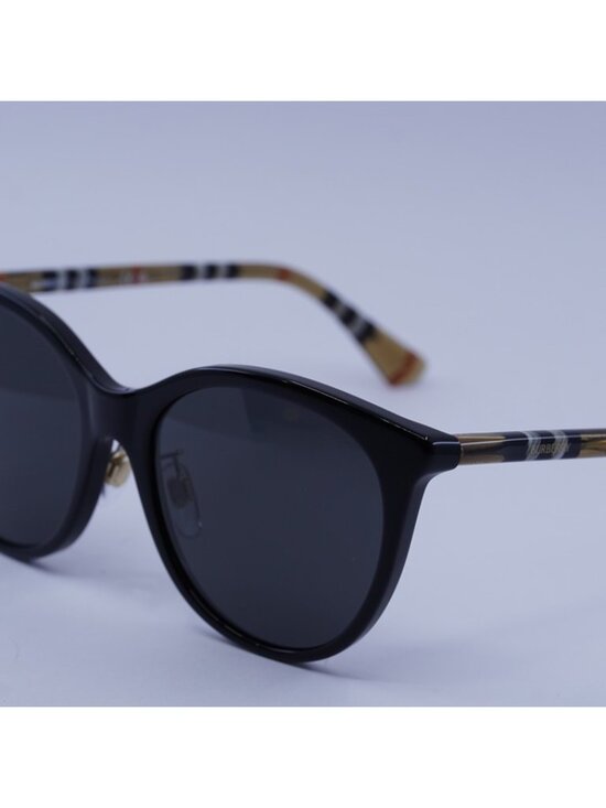 Burberry BE4464D 416187 Women Sunglasses Black Cat Eye Frame, Grey Lenses main image 8